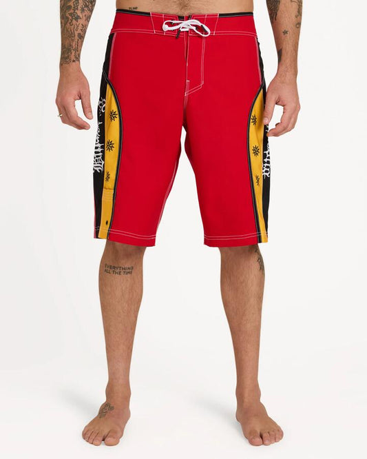 Image of Swimwear. Product name - Billabong Mens Creed Pro 23" Boardshorts Core Red in Core Red colour by brand - Billabong