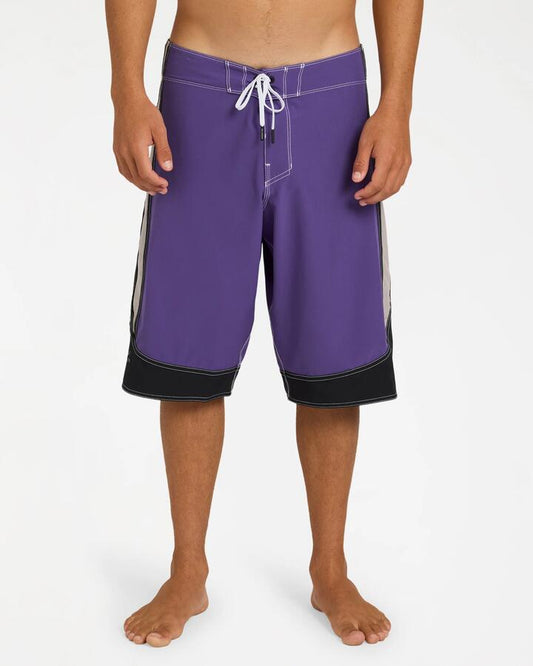 Image of Swimwear. Product name - Billabong Mens Spec Systems Pro 23" Boardshorts Purple in Purple colour by brand - Billabong