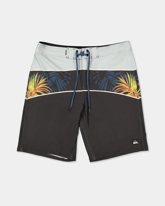 Image of Swimwear. Product name - Quiksilver Mens Surfsilk Section 20" Boardshorts Tarmac Section in Tarmac Section colour by brand - Quiksilver