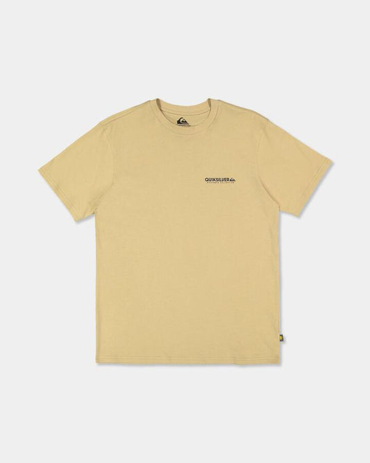 Image of T-Shirts. Product name - Quiksilver Mens Heavy Weather T-Shirt Cornstalk in Cornstalk colour by brand - Quiksilver