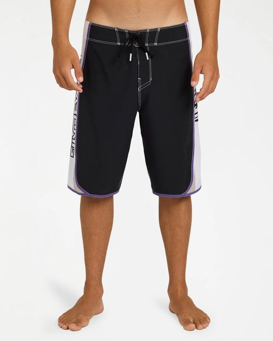 Image of Swimwear. Product name - Billabong Mens Spec Dbah Bio Wave Pro 21" Boardshorts Black/White in Black/White colour by brand - Billabong