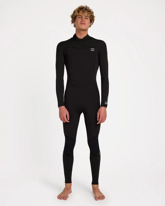 Image of Wetsuits. Product name - Billabong Mens 3/2 Absolute Core Gbs Back Zip Wetsuit Black in Black colour by brand - Billabong