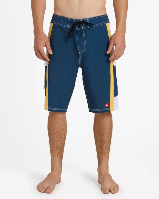 Image of Swimwear. Product name - Quiksilver Mens Eliminator 21" Boardshorts Dark Denim in Dark Denim colour by brand - Quiksilver