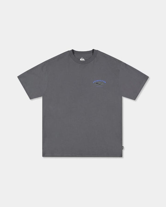 Image of T-Shirts. Product name - Quiksilver Mens Stomp Oversized T-Shirt Iron Gate in Iron Gate colour by brand - Quiksilver