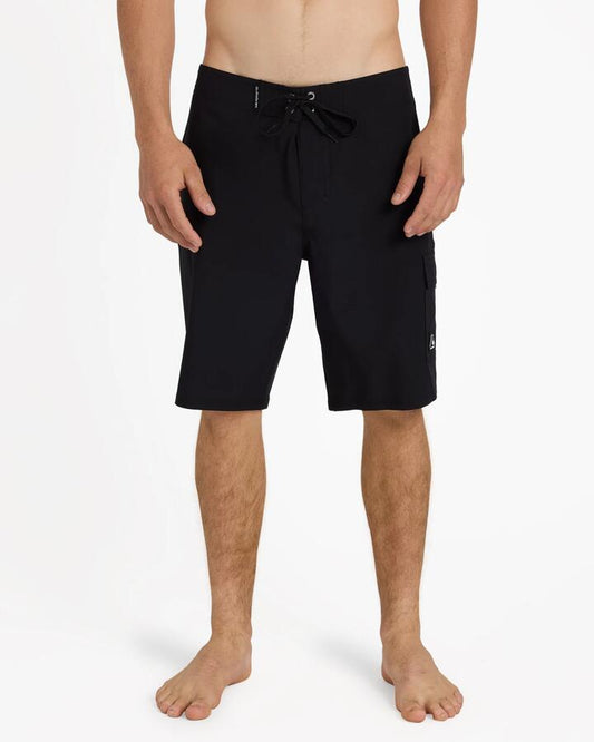 Image of Swimwear. Product name - Quiksilver Mens Arch Cargo 20" Boardshorts Black in Black colour by brand - Quiksilver