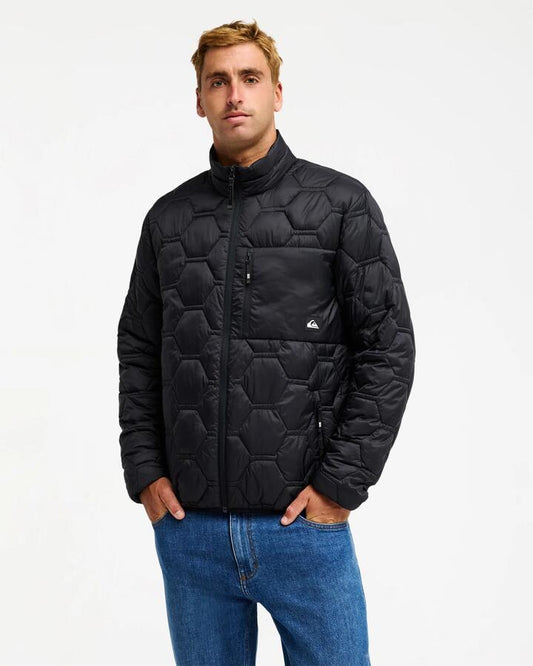 Image of Coats & Jackets. Product name - Quiksilver Mens Fuse Insulator Jacket Black in Black colour by brand - Quiksilver