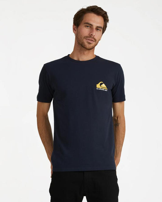 Image of T-Shirts. Product name - Quiksilver Mens Corp Fills T-Shirt Navy Blazer in Navy Blazer colour by brand - Quiksilver