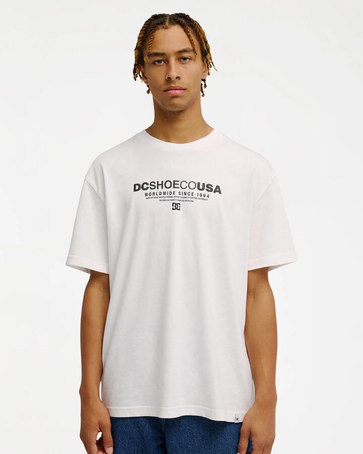 Image of T-Shirts. Product name - DC Shoes Mens Dc Heritage T-Shirt White in White colour by brand - DC Shoes
