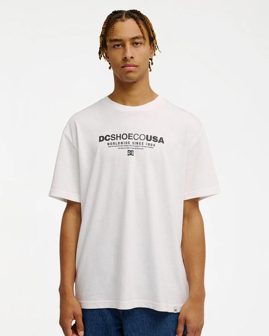 Image of T-Shirts. Product name - DC Shoes Mens Dc Heritage T-Shirt White in White colour by brand - DC Shoes