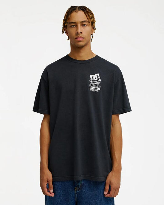 Image of T-Shirts. Product name - DC Shoes Mens Sportstack T-Shirt Black in Black colour by brand - DC Shoes