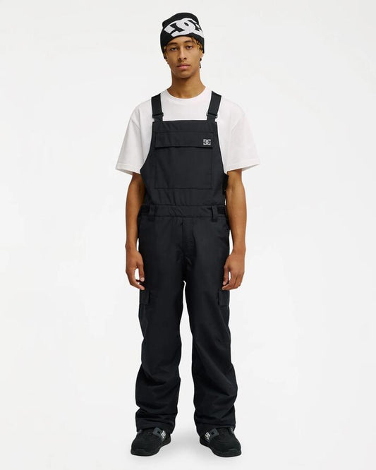 Image of Shoes. Product name - DC Shoes Mens Docile 10K Bib Snow Pants Black in Black colour by brand - DC Shoes