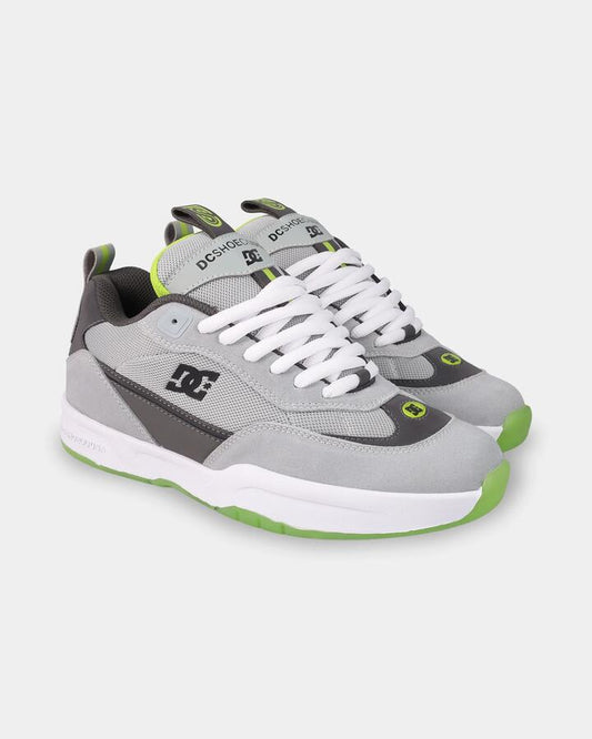 Image of Shoes. Product name - DC Shoes Mens Js2 Skate Shoes Dark Grey/Grey/Lime in Dark Grey/Grey/Lime colour by brand - DC Shoes