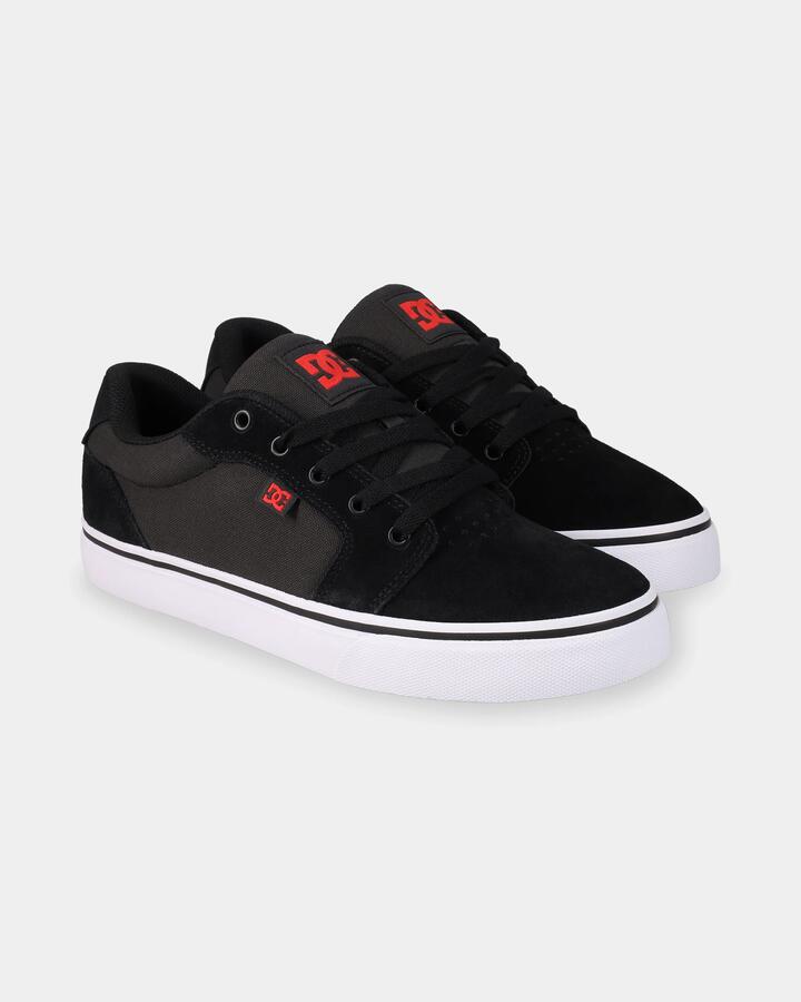 Image of Sneakers. Product name - DC Shoes Mens Anvil Sneakers Black/Grey/Red in Black/Grey/Red colour by brand - DC Shoes