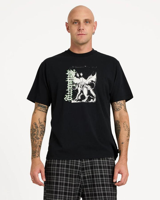 Image of T-Shirts. Product name - Billabong Mens Creed Bull T-Shirt Black in Black colour by brand - Billabong