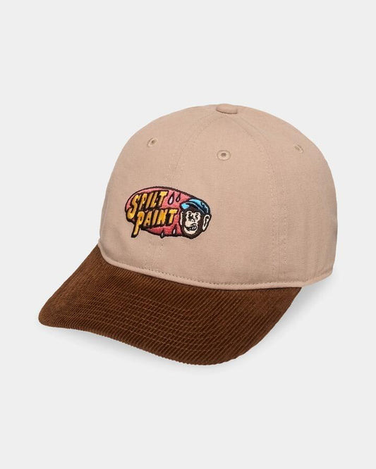 Image of Hats. Product name - Element Mens Split Paint Low Snapback Cap Sepia in Sepia colour by brand - Element