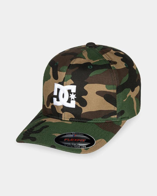 Image of Shoes. Product name - DC Shoes Mens Cap Star 2 Flexfit Cap Camo in Camo colour by brand - DC Shoes