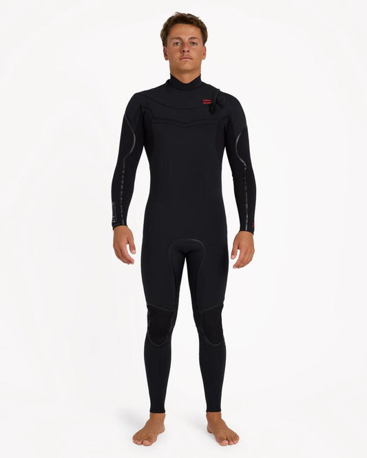 Image of Wetsuits. Product name - Billabong Mens 3/2 Absolute Ultra Chest Zip Wetsuit Black in Black colour by brand - Billabong