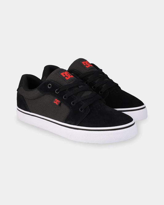 Image of Sneakers. Product name - DC Shoes Mens Anvil Sneakers Black/Grey/Red in Black/Grey/Red colour by brand - DC Shoes