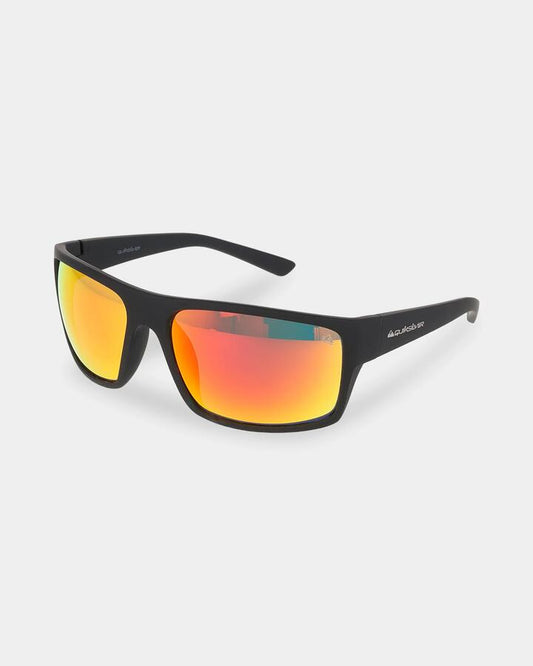Image of Sunglasses. Product name - Quiksilver Mens Born Free Rubberised Sunglasses Rubberized Black in Rubberized Black colour by brand - Quiksilver
