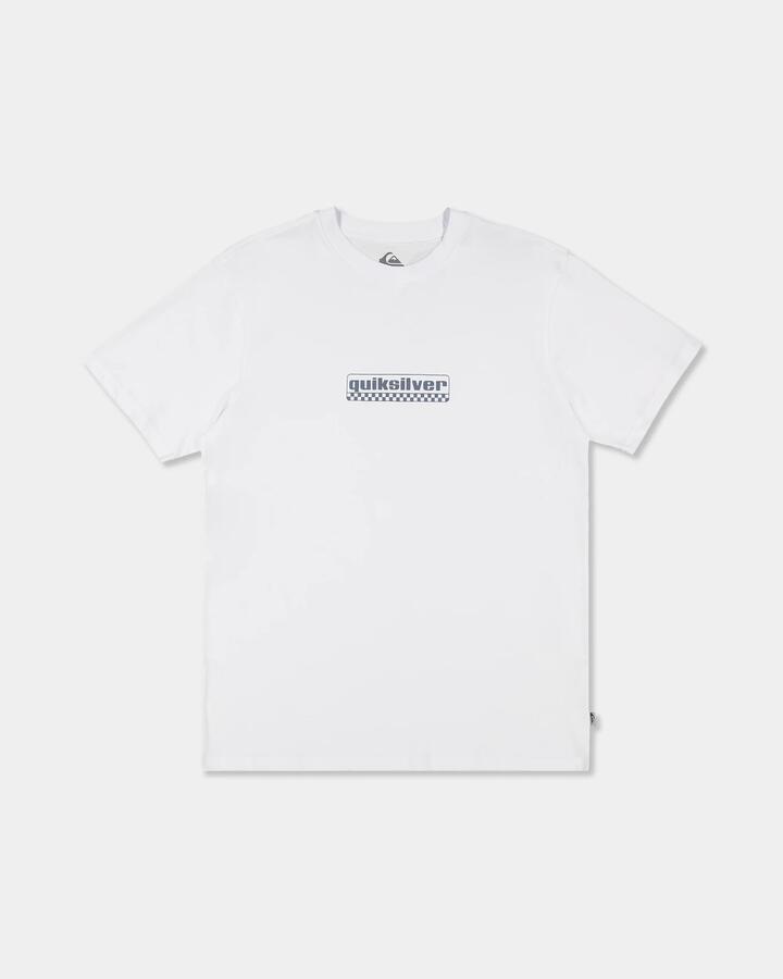 Image of T-Shirts. Product name - Quiksilver Mens Old Skool T-Shirt White in White colour by brand - Quiksilver