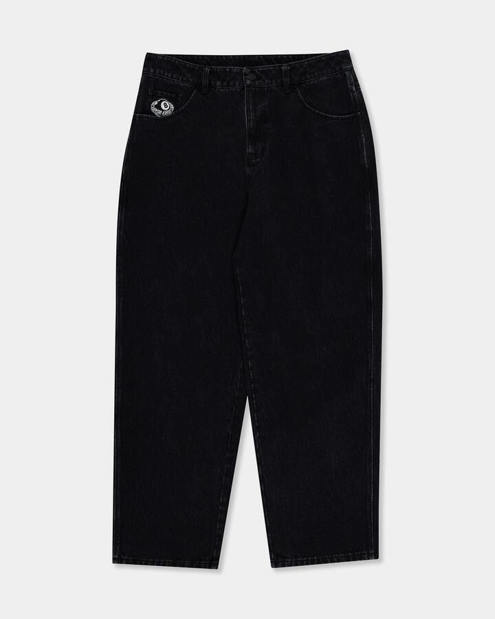 Image of Jeans. Product name - Santa Cruz Mens Winkowski Eighth Planet Denim Jeans Washed Black in Washed Black colour by brand - Santa Cruz