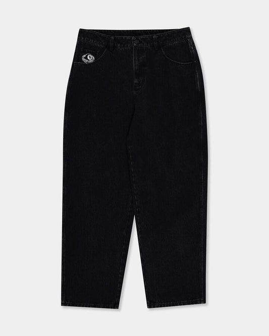 Image of Jeans. Product name - Santa Cruz Mens Winkowski Eighth Planet Denim Jeans Washed Black in Washed Black colour by brand - Santa Cruz