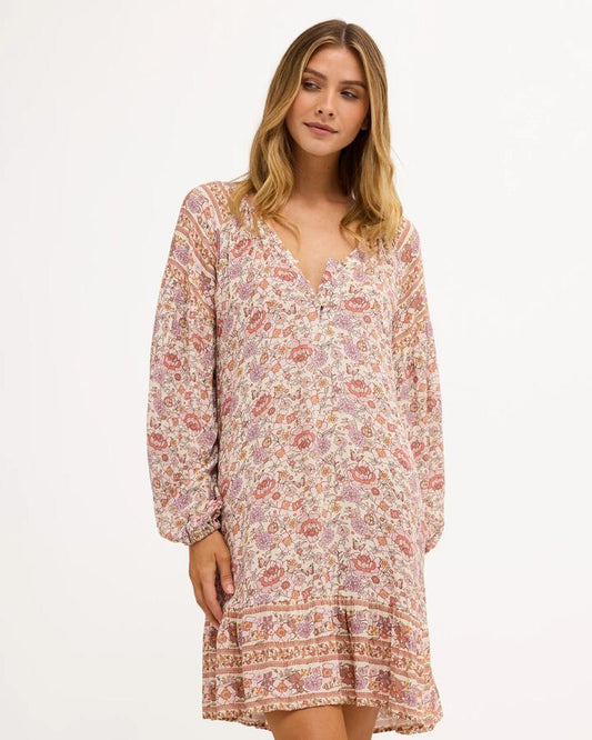 Image of Dresses. Product name - Billabong Womens Forevermore Dreamer Mini Dress Multi in Multi colour by brand - Billabong