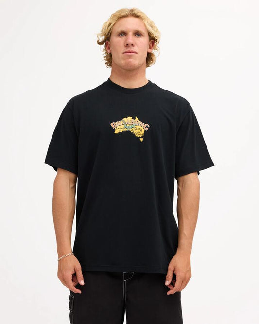 Image of T-Shirts. Product name - Billabong Mens Lizard T-Shirt Black in Black colour by brand - Billabong