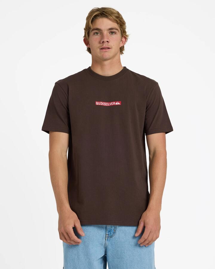 Image of T-Shirts. Product name - Quiksilver Mens Qs Clicker Dna T-Shirt Java in Java colour by brand - Quiksilver