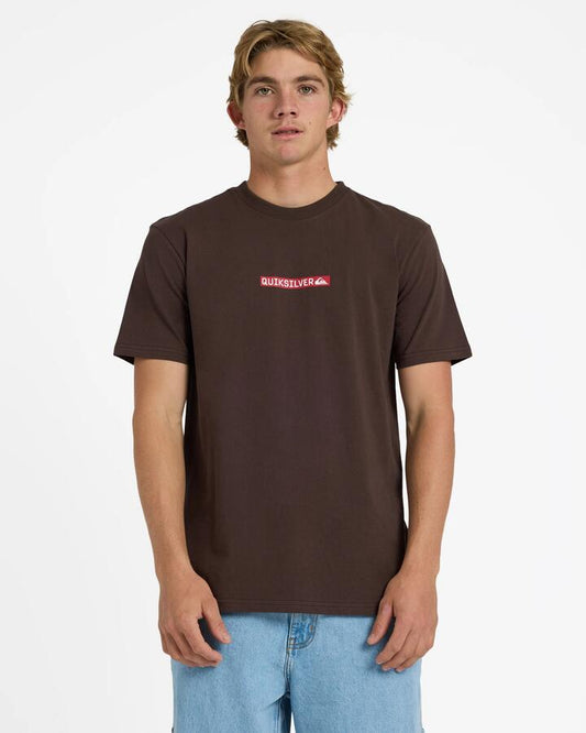 Image of T-Shirts. Product name - Quiksilver Mens Qs Clicker Dna T-Shirt Java in Java colour by brand - Quiksilver