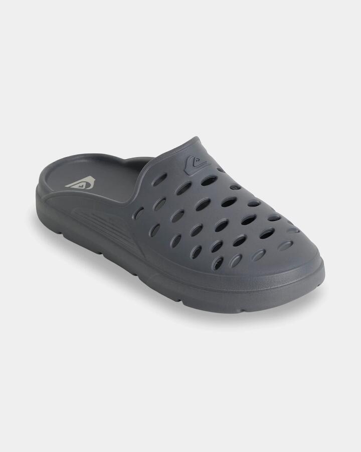 Image of Sandals. Product name - Quiksilver Mens Makua Mule Thongs Castlerock in Castlerock colour by brand - Quiksilver
