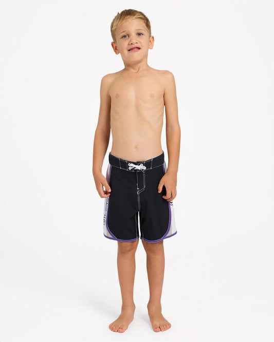 Image of Swimwear. Product name - Billabong Boys 2-7 Spec Dbah Bio Wave Pro 13" Boardshorts Black in Black colour by brand - Billabong