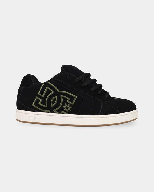 Image of Sneakers. Product name - DC Shoes Mens Net Sneakers Black/Off White/Olive in Black/Off White/Olive colour by brand - DC Shoes
