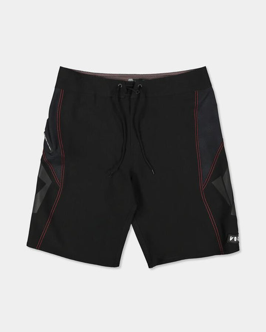 Image of Swimwear. Product name - Volcom Mens Pro Stone Mod 21" Boardshorts Black in Black colour by brand - Volcom