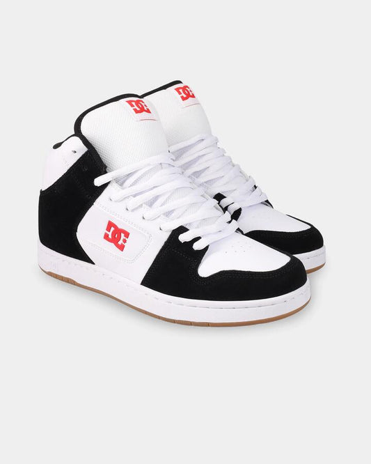 Image of Shoes. Product name - DC Shoes Mens Manteca 4 Hi Skate Shoes Black/White/Red in Black/White/Red colour by brand - DC Shoes