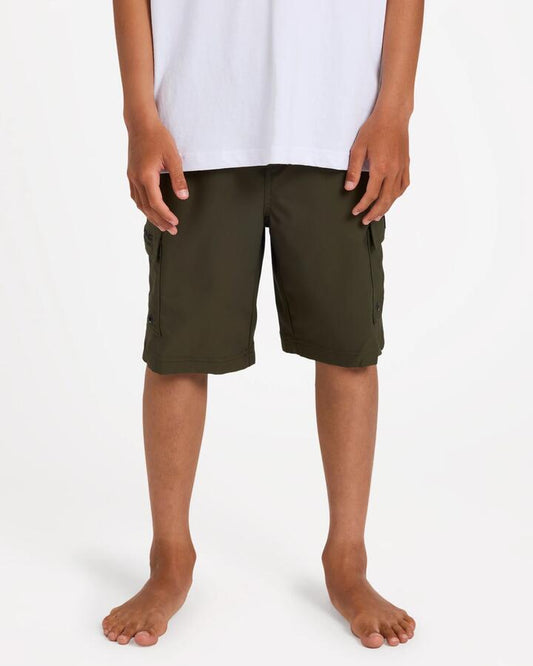 Image of Swimwear. Product name - Billabong Boys 8-16 Boys Throw On 3.0 22" Boardshorts Forest in Forest colour by brand - Billabong