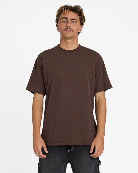Image of T-Shirts. Product name - Billabong Mens Premium Wave Wash T-Shirt Chocolate in Chocolate colour by brand - Billabong