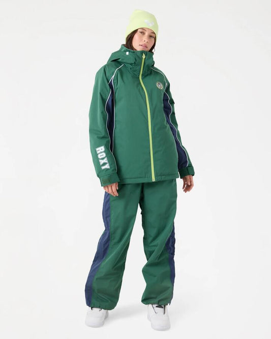 Image of Coats & Jackets. Product name - Roxy Womens Honors Snow Jacket Dark Green in Dark Green colour by brand - Roxy