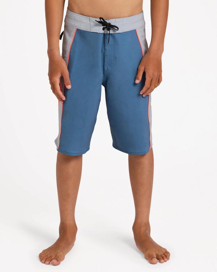 Image of Swimwear. Product name - Billabong Boys 8-16 Boys New Wave Pro 19" Boardshorts China Blue in China Blue colour by brand - Billabong