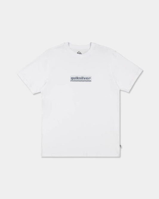Image of T-Shirts. Product name - Quiksilver Mens Old Skool T-Shirt White in White colour by brand - Quiksilver
