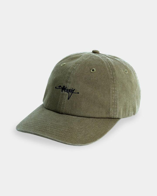 Image of Hats. Product name - Billabong Mens Script Lad Cap Army in Army colour by brand - Billabong