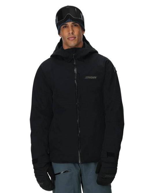 Image of Coats & Jackets. Product name - Spyder Mens Taos Shell Snow Jacket Black in Black colour by brand - Spyder