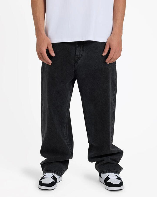 Image of Jeans. Product name - Quiksilver Mens Quiksilver Baggy Denim Pants Black Black Used in Black Black Used colour by brand - Quiksilver