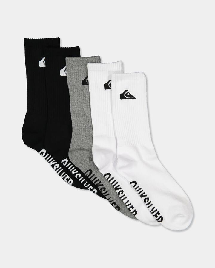 Image of Socks. Product name - Quiksilver 5 Pack Crew Socks Assorted in Assorted colour by brand - Quiksilver