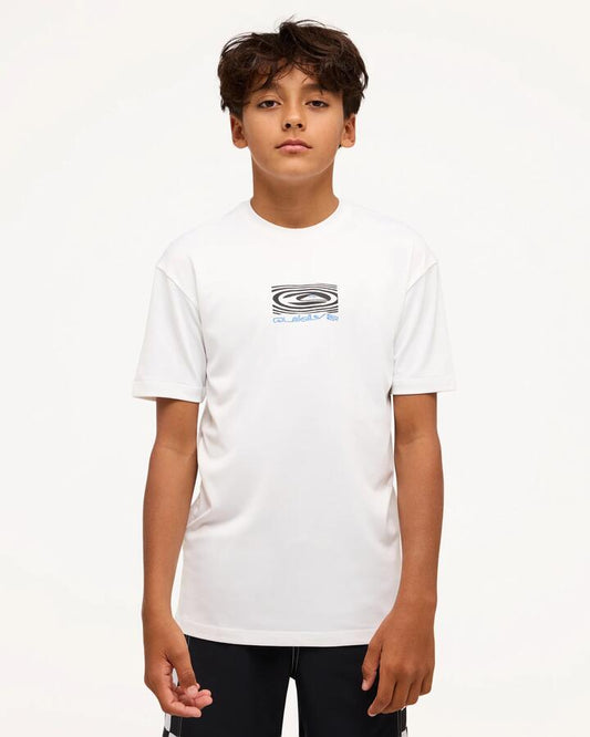 Image of Shirts. Product name - Quiksilver Boys 8-16 Sea Drip Surf Shirt White in White colour by brand - Quiksilver