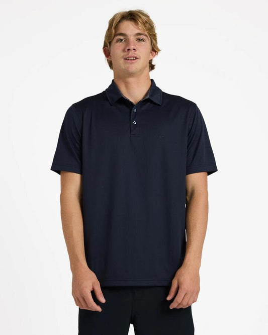 Image of Shirts. Product name - Quiksilver Mens Pacific Polo Short Sleeve Shirt Dark Navy in Dark Navy colour by brand - Quiksilver