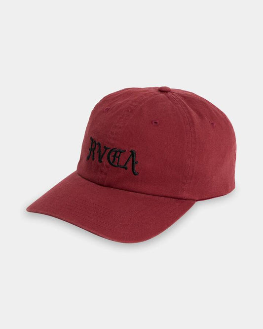 Image of Hats. Product name - Rvca Mens Rvca Dad Cap Red Earth in Red Earth colour by brand - Rvca