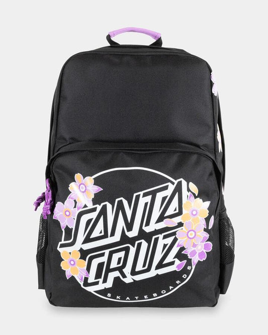 Image of Bags. Product name - Santa Cruz Blooming Stack Dot Backpack Black in Black colour by brand - Santa Cruz