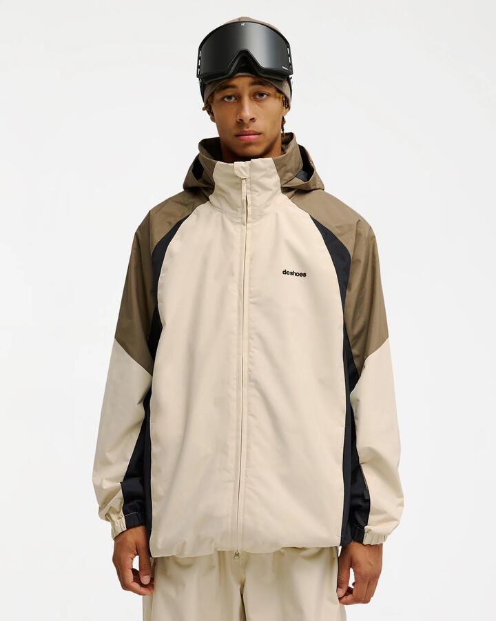Image of Coats & Jackets. Product name - DC Shoes Mens Trackstar 10K Snow Jacket Oatmeal in Oatmeal colour by brand - DC Shoes