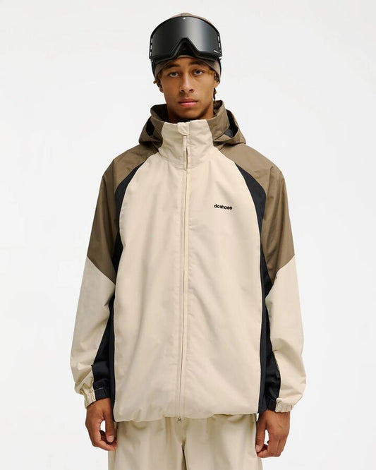 Image of Coats & Jackets. Product name - DC Shoes Mens Trackstar 10K Snow Jacket Oatmeal in Oatmeal colour by brand - DC Shoes